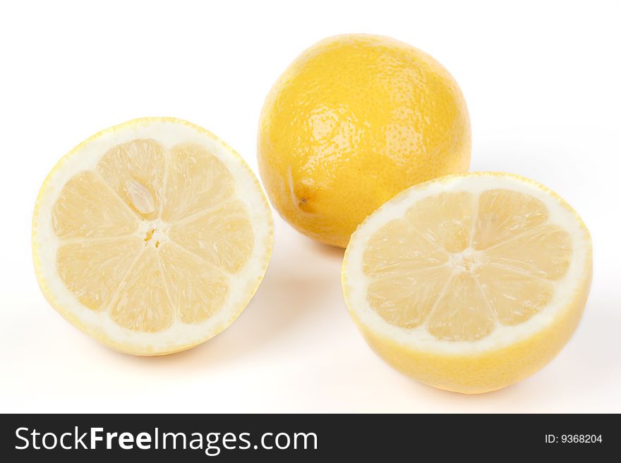 Lemons isolated on a white background