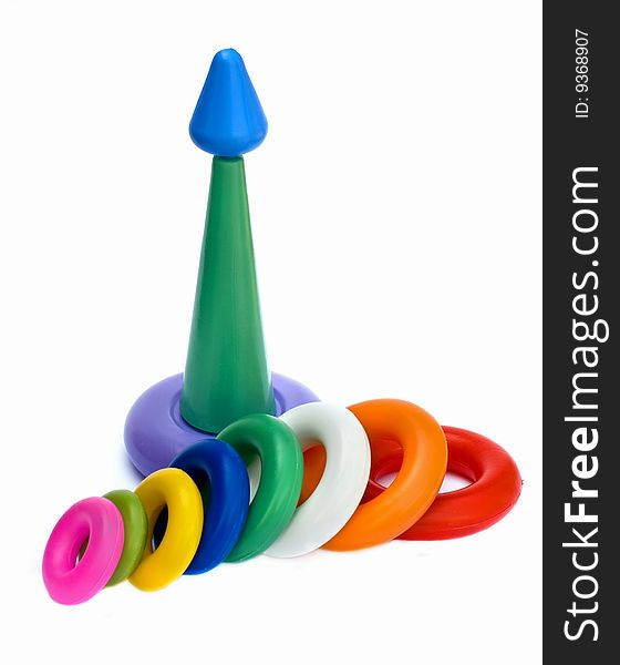 Children's toy: a plastic pyramid. Children's toy: a plastic pyramid