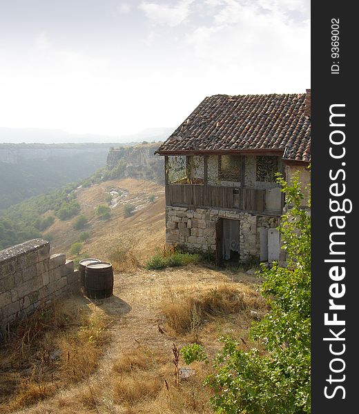 Old buildin in mountains of Crimea Peninsula