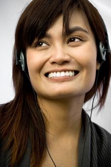 Woman Listening Music Stock Image Woman Listening Music Stock Image