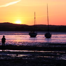 Sunset Boats Stock Image Sunset Boats Stock Image