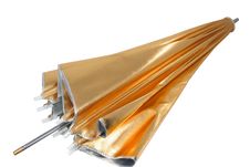 Gold Umbrella For Photographing Royalty Free Stock Image Gold Umbrella For Photographing Royalty Free Stock Image