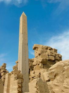 Granite Obelisk Of Queen Hatshepsut Royalty Free Stock Photos