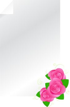Paper With Pink Rose Template Stock Images Paper With Pink Rose Template Stock Images