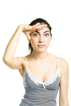 Girl Looking At Something Royalty Free Stock Photos Girl Looking At Something Royalty Free Stock Photos