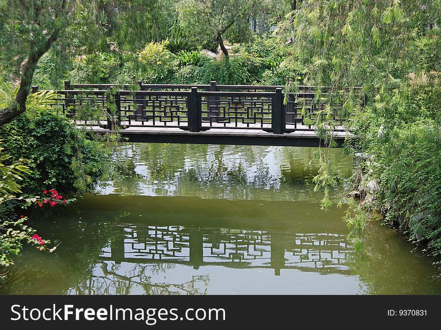 There is the chinese classical-style bridge.