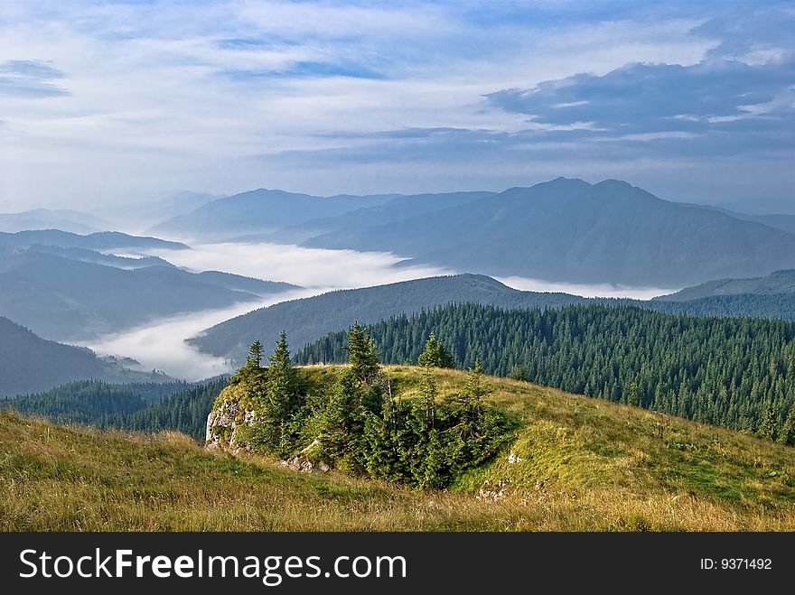 Mountains landscape in Rodnei mountains, Romania
