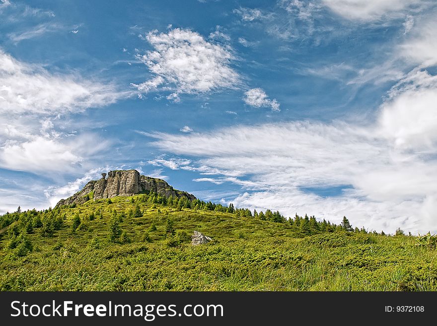 Mountains landscape in Rodnei mountains, Romania