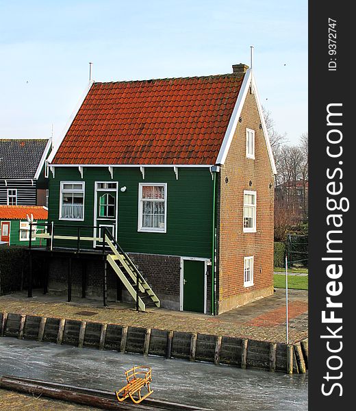 Typical house in Holland on a winter's day. Typical house in Holland on a winter's day
