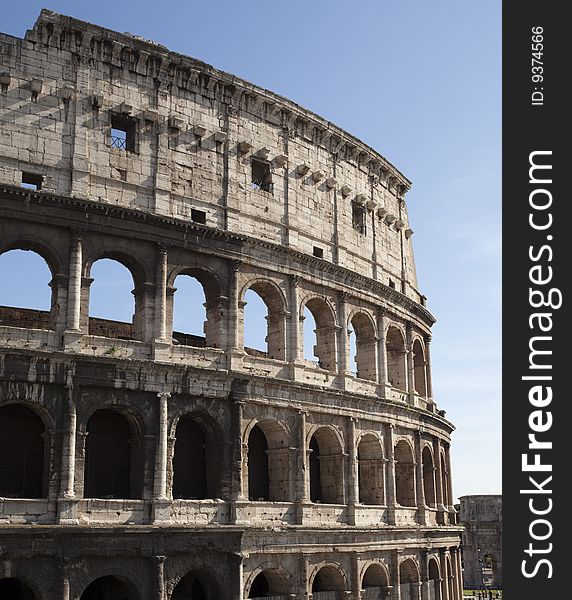 The Roman Colosseum, Rome, Italy. The Roman Colosseum, Rome, Italy