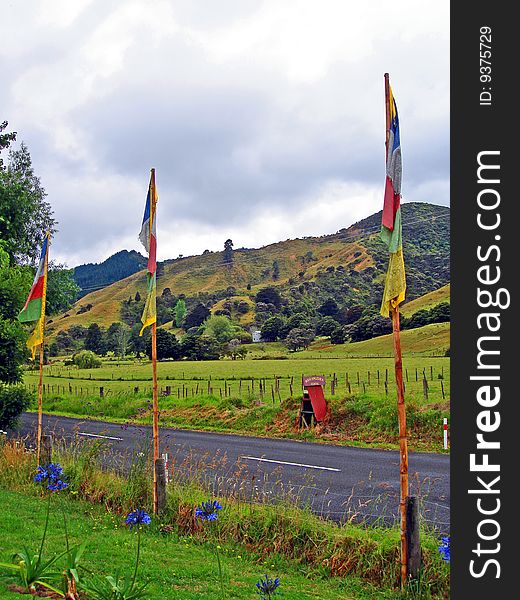 Prayer Flags at the Mahamudra Buddhist Retreat, NZ