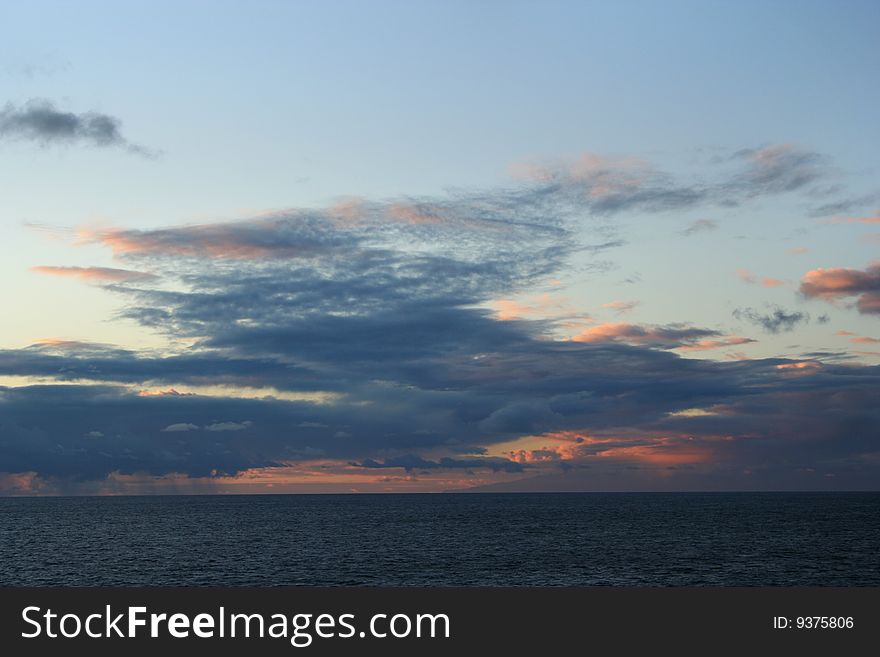 Sunset in tenerife island, Canary