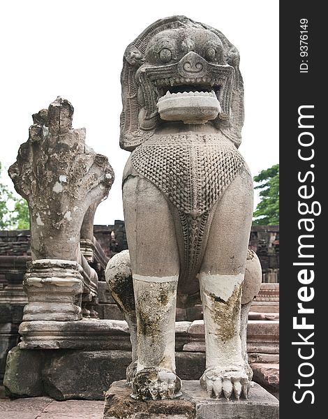 Pimai ancient city in Nakorn Ratchasima province, Thailand. Over 1000 years Khmer (Cambodia) art. Pimai ancient city in Nakorn Ratchasima province, Thailand. Over 1000 years Khmer (Cambodia) art.