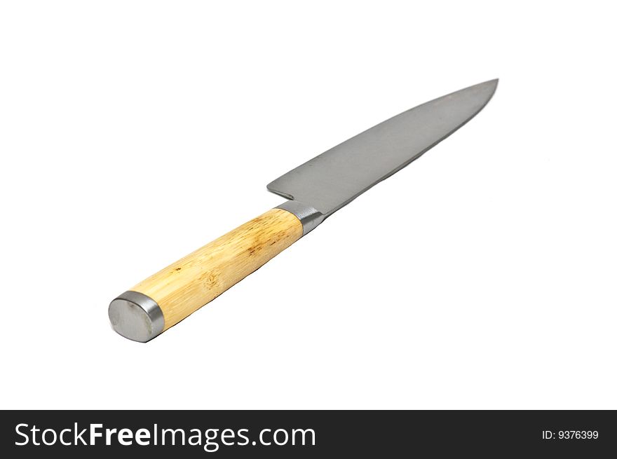 Sharp kitchen knife isolated on white. Sharp kitchen knife isolated on white