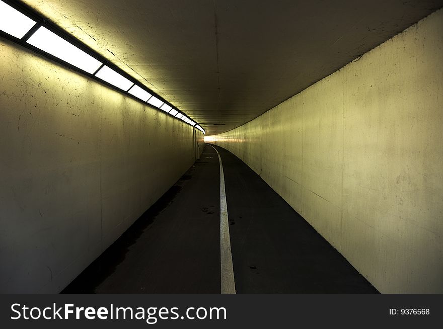 Pedestrian and Cycle Tunnel beneath runway; Manchester Airport