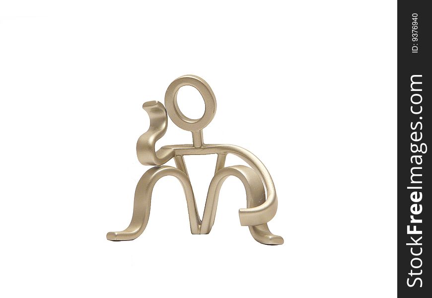 Sitting Steel Figurine