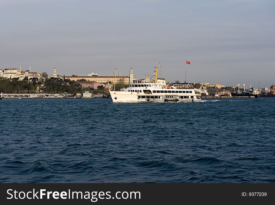 Ship In Bosporus Istanbul