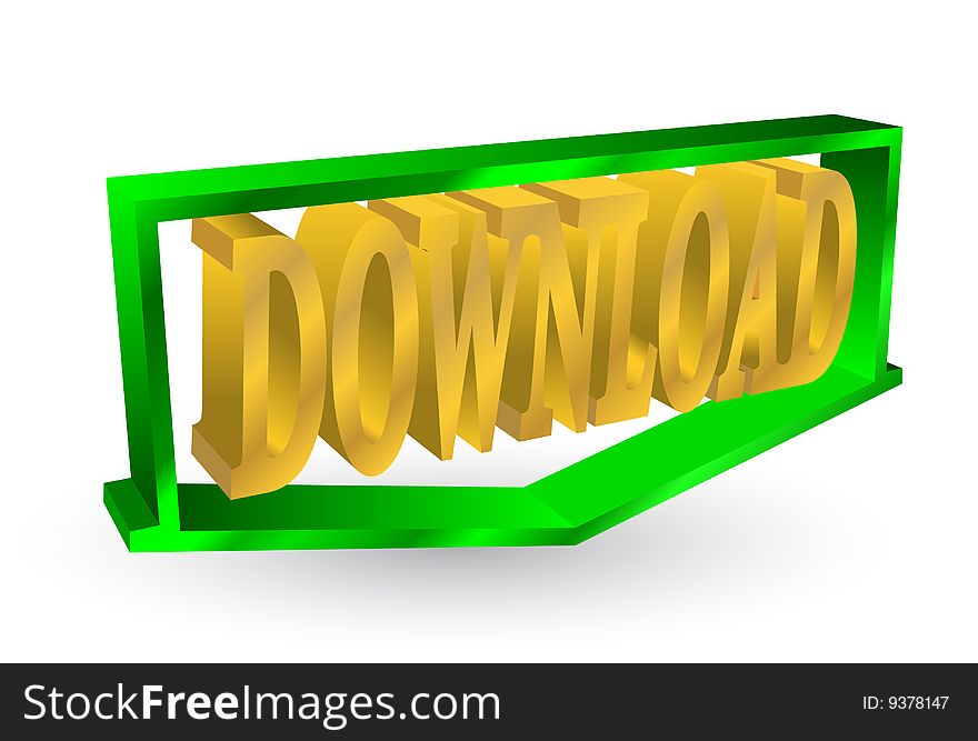 Volume symbol of download. A vector. Without mesh.