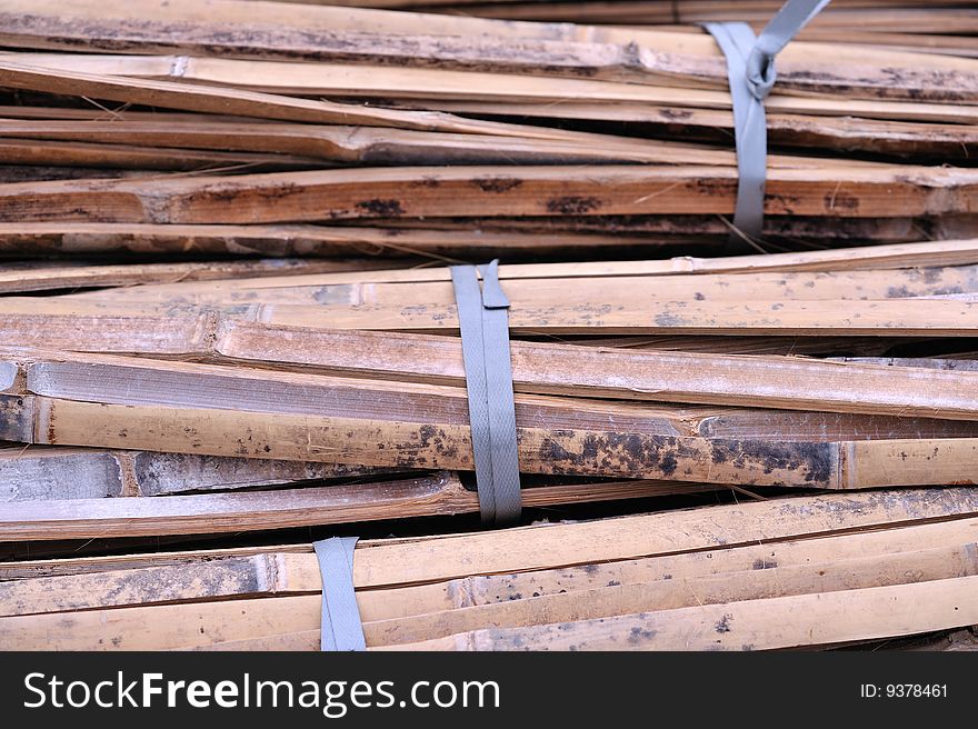 An image of bamboo stripes bounded together. An image of bamboo stripes bounded together