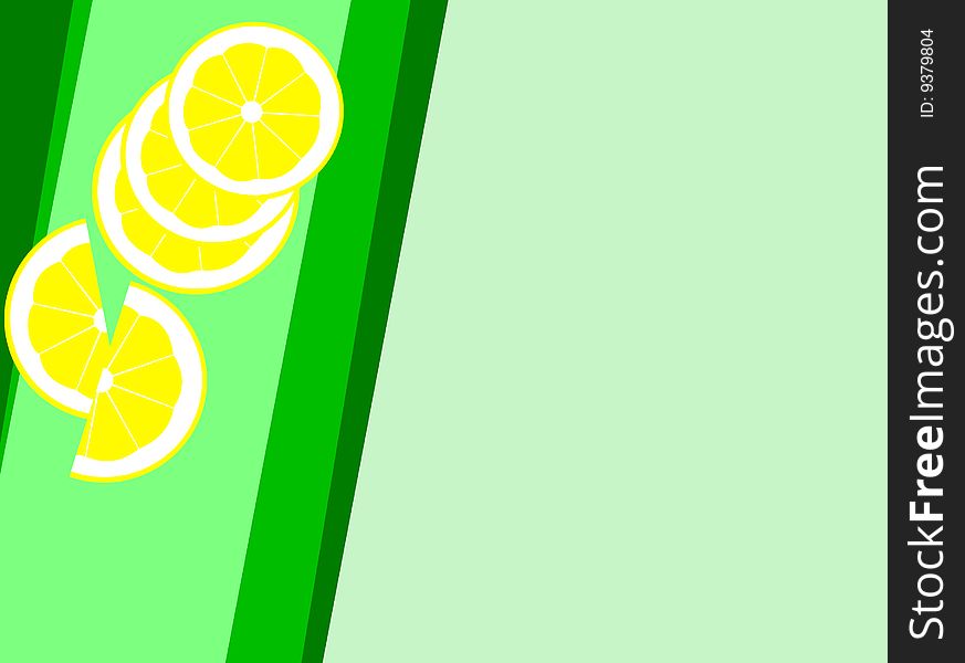 The lemons slices - refreshing theme