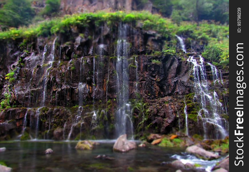 Waterfall On Rocks