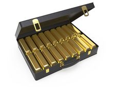 Case With Gold Royalty Free Stock Photography