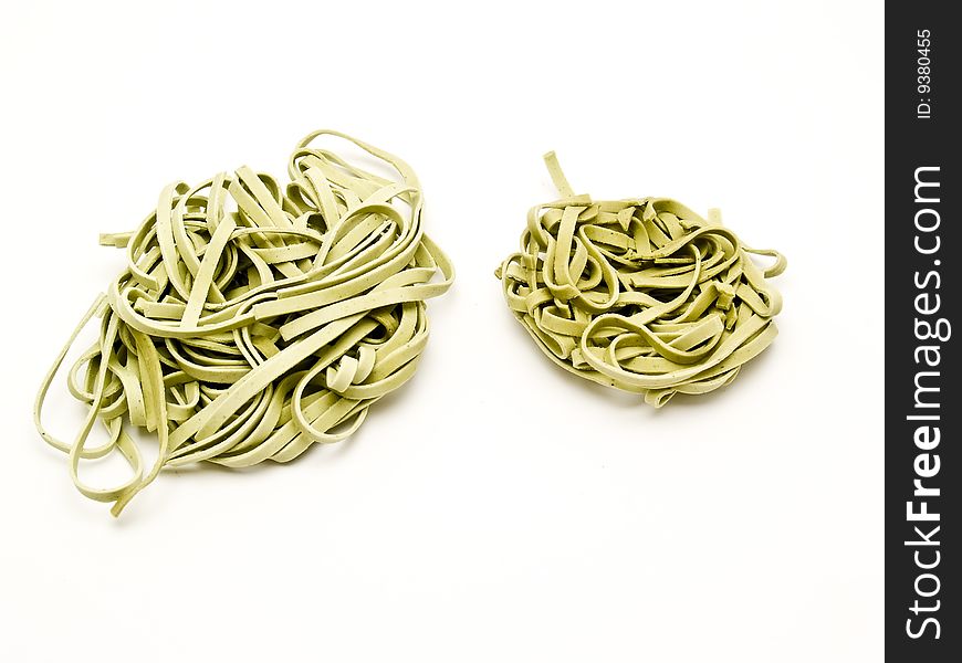 Green noodles
photography studio, white background