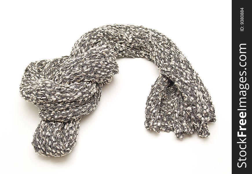 Scarf 	
photography studio on a white background in the foreground