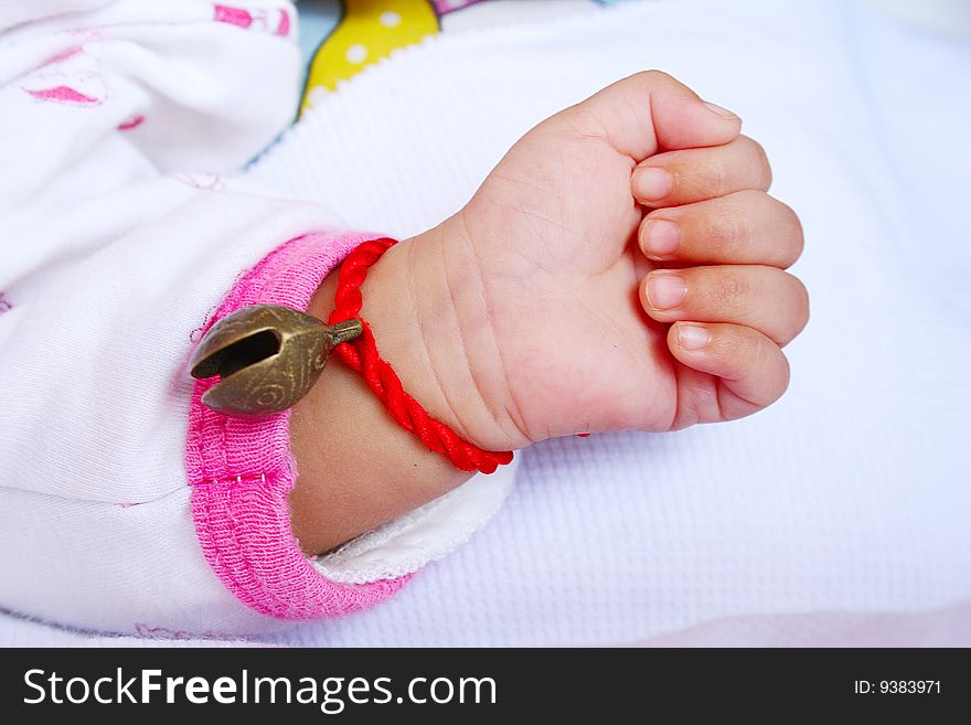 Newborn baby's hand China. Newborn baby's hand China