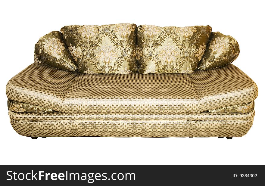 A sofa isolated on a white background