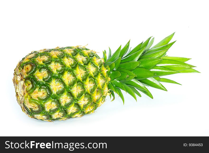 Fresh pineapple isolated on the white background