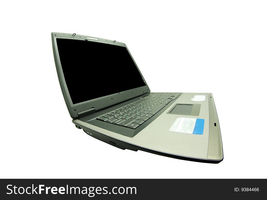 Notebook personal computer on white background