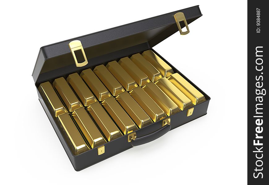 Case with gold