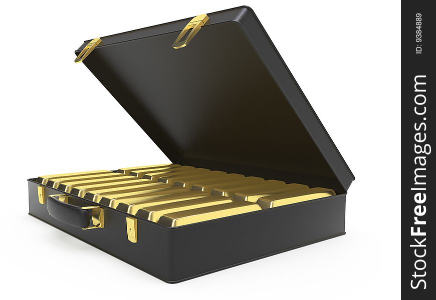 Case with gold