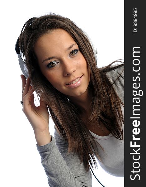 Girl with headphones