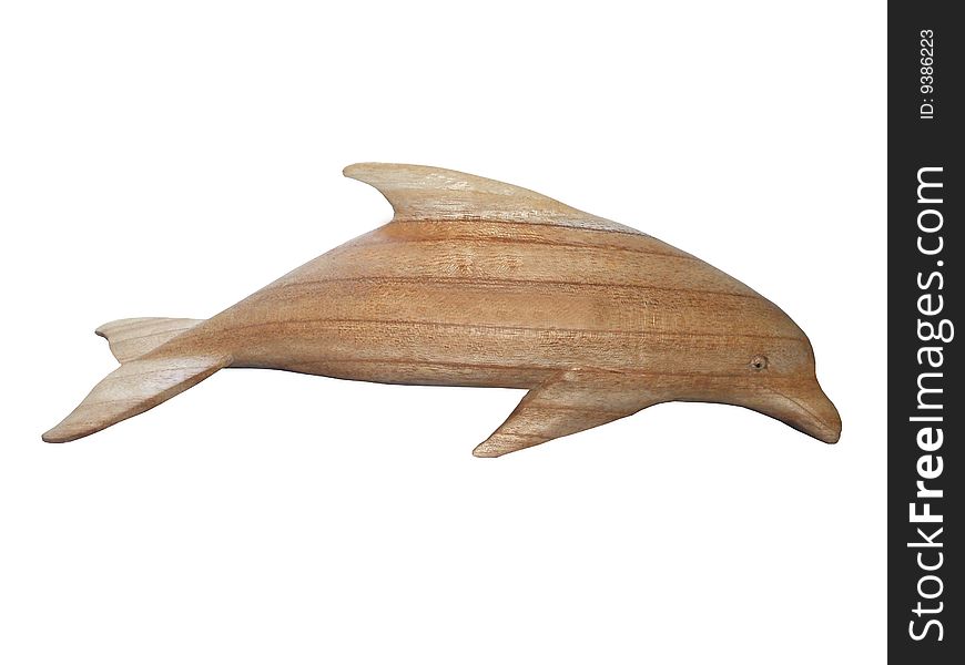 A Carved Wooden Dolphin Model. A Carved Wooden Dolphin Model.