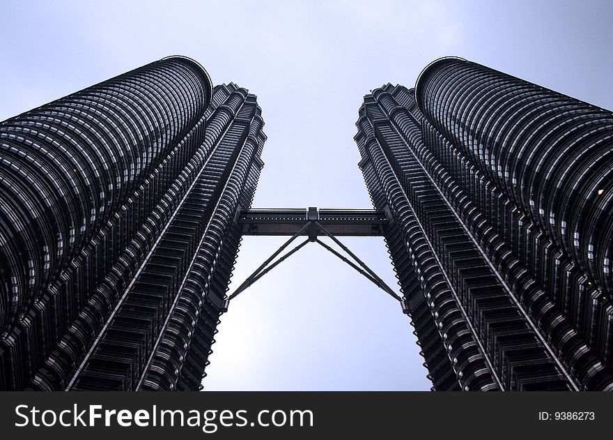 The famous Petronas Towers in Kuala Lumpur. The famous Petronas Towers in Kuala Lumpur