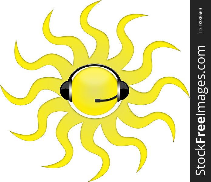 Sun Headphone Sign