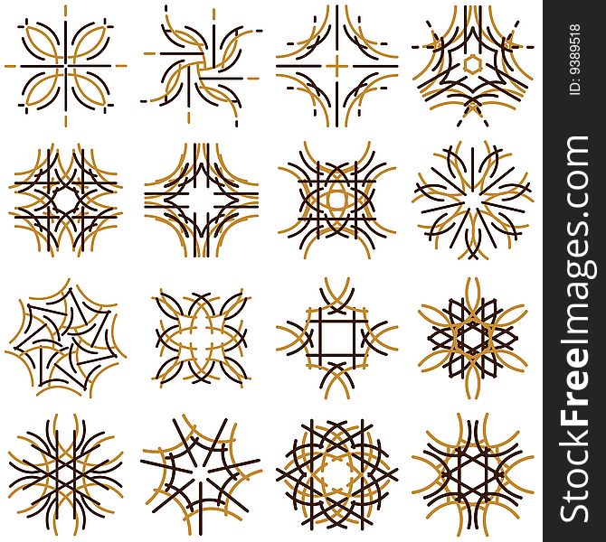 Many Decorative Elements, Vector