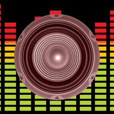 Speaker With Equalizer Royalty Free Stock Photo Speaker With Equalizer Royalty Free Stock Photo