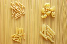 Four Different Kinds Of Italian Pasta Stock Photography Four Different Kinds Of Italian Pasta Stock Photography