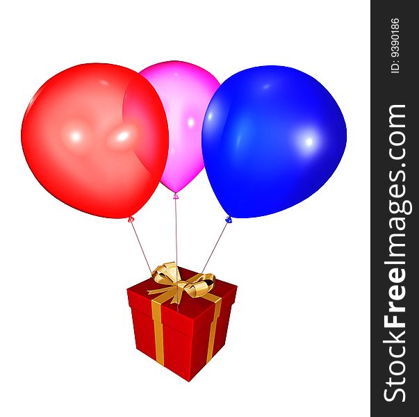 Balloons with gift