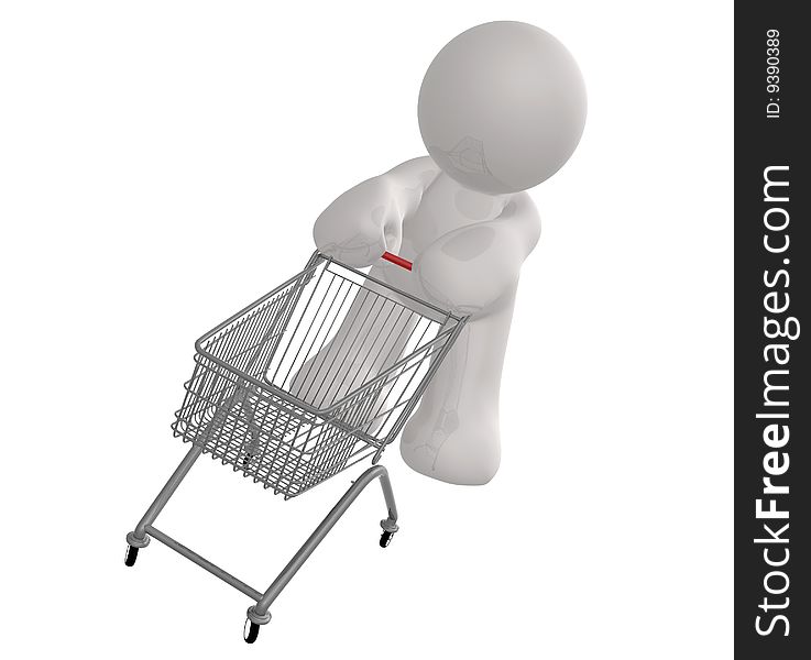Shopping Cart Icon Figure