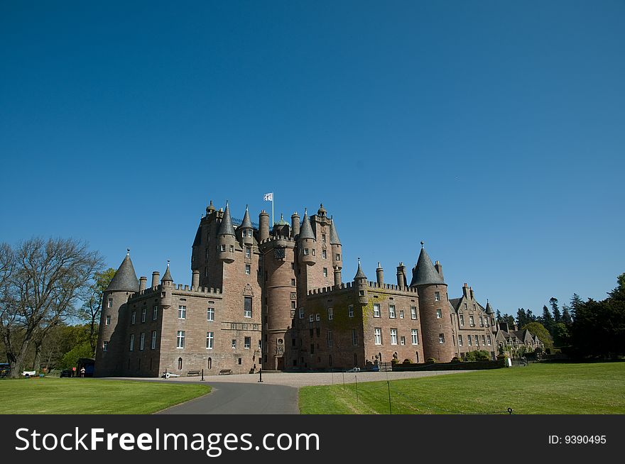 The castle of glamis in scotland. The castle of glamis in scotland