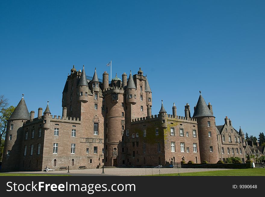 The castle of glamis in scotland. The castle of glamis in scotland
