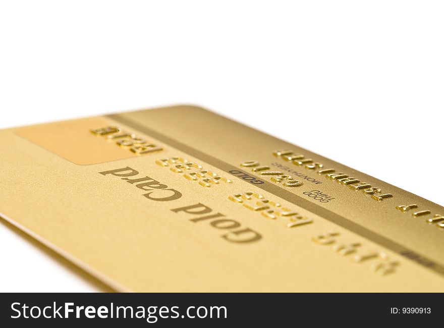Credit card isolated over white background