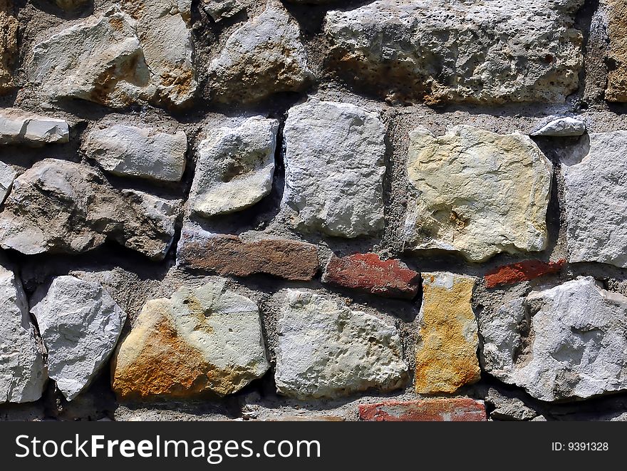Old Rock Wall As Background