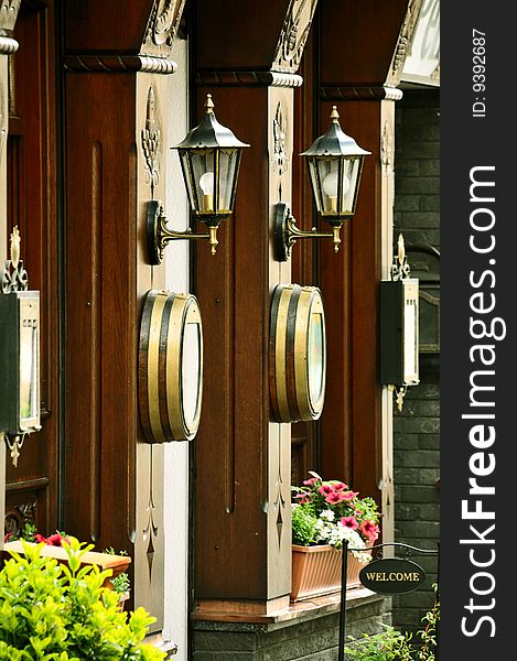 A welcome entrance to an inn in Assmanshausen, Germany