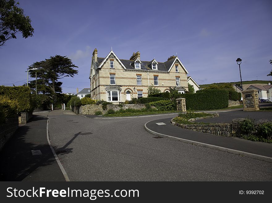 Traditional English country house on a hill. Traditional English country house on a hill