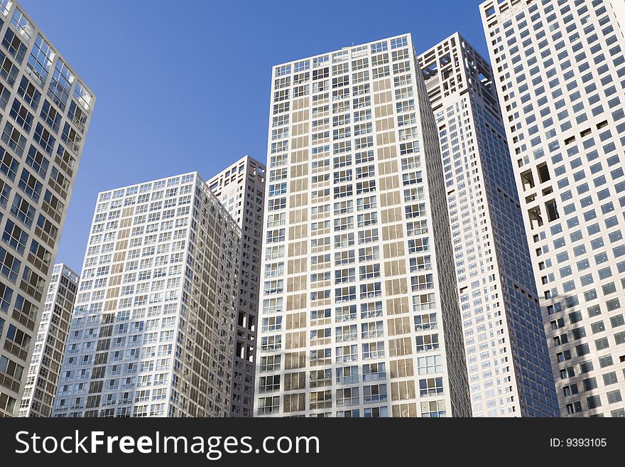 Modern buildings intended for small office/home office, beijing, china.